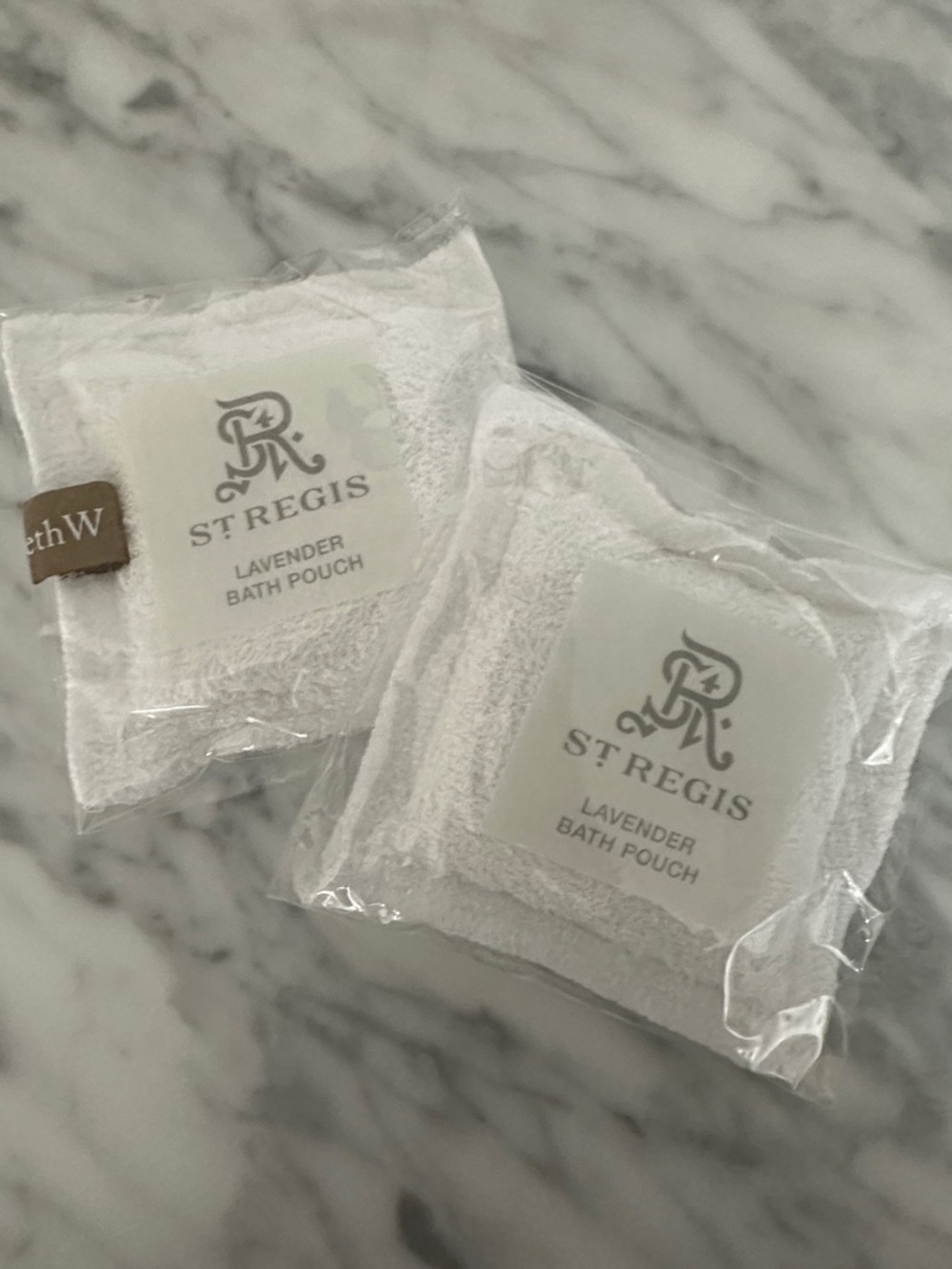 Bundle of 2 St. Regis Lavender Bath Pouch — White